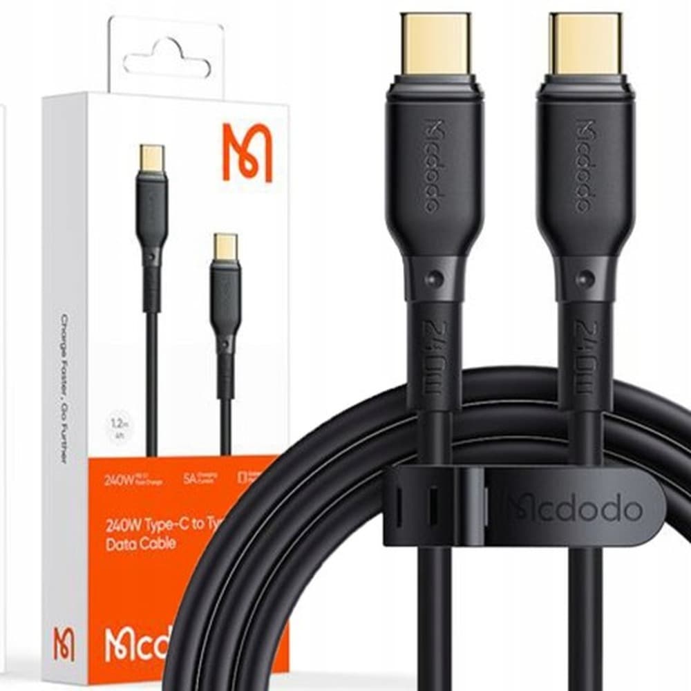Kabel USB-C do USB-C Vention USB 2.0 5A 240W 1 m czarny