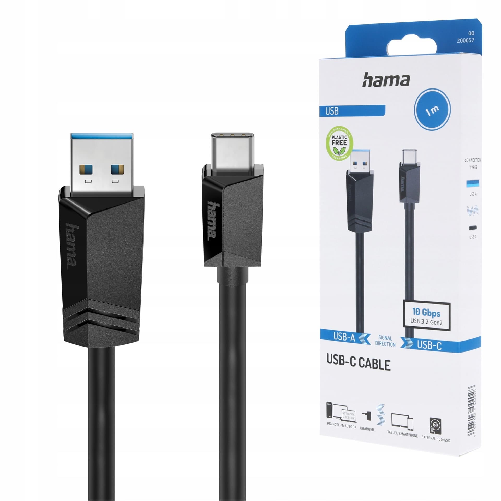 Kabel USB-C do USB-C Vention USB 3.2 5A 10Gbps 1m czarny