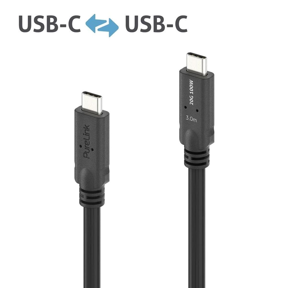 Kabel USB PureLink PI6600-030 USB4 Gen 2x2 3 m 20 Gbit/s 100 W Czarny