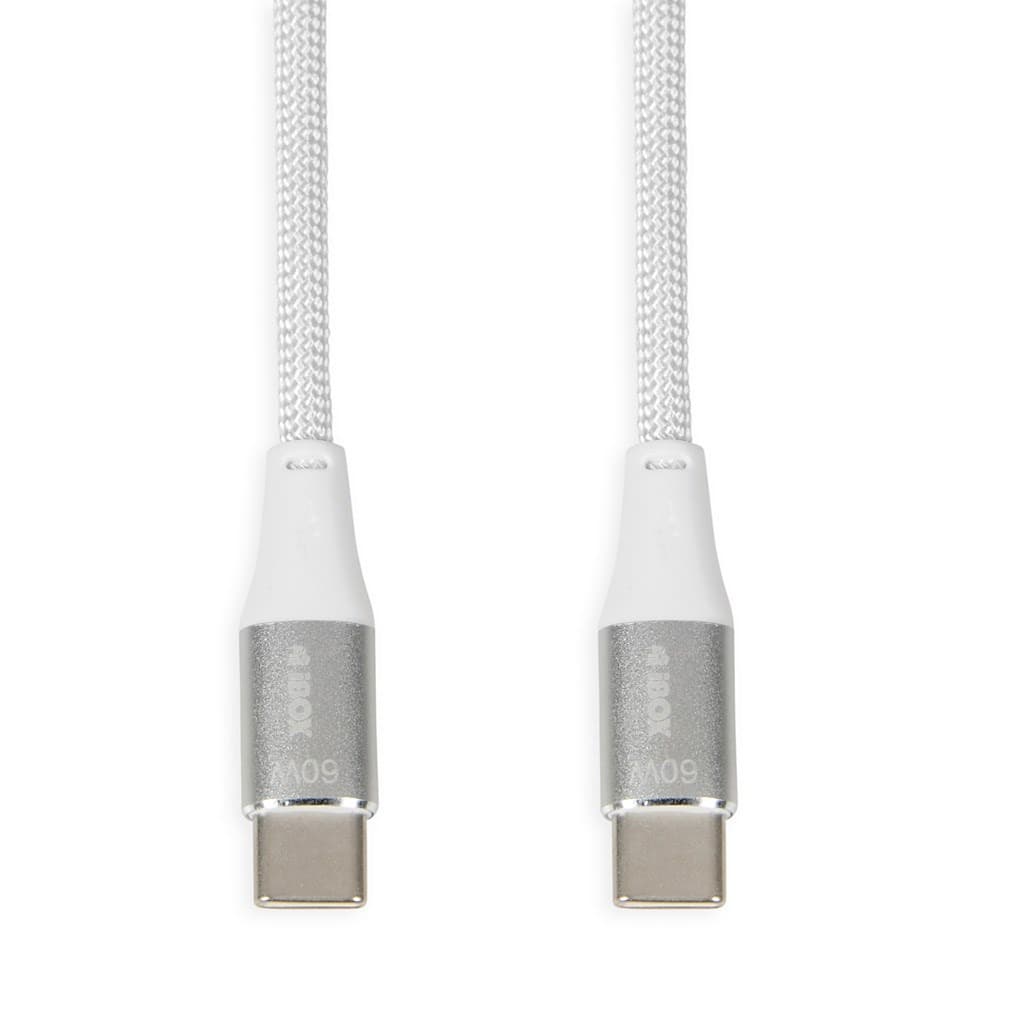Kabel USB Typ-C I-BOX 60W 1m Biały Power Delivery Quick Charge