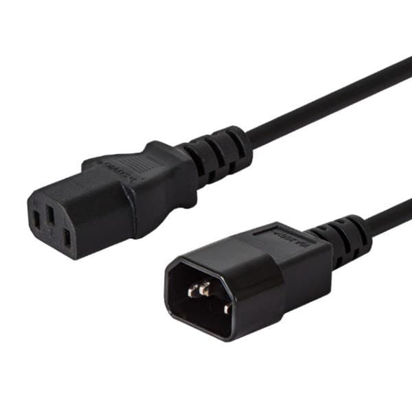 Kabel Zasilający IEC C14 - IEC C13 Savio 1.2m czarny