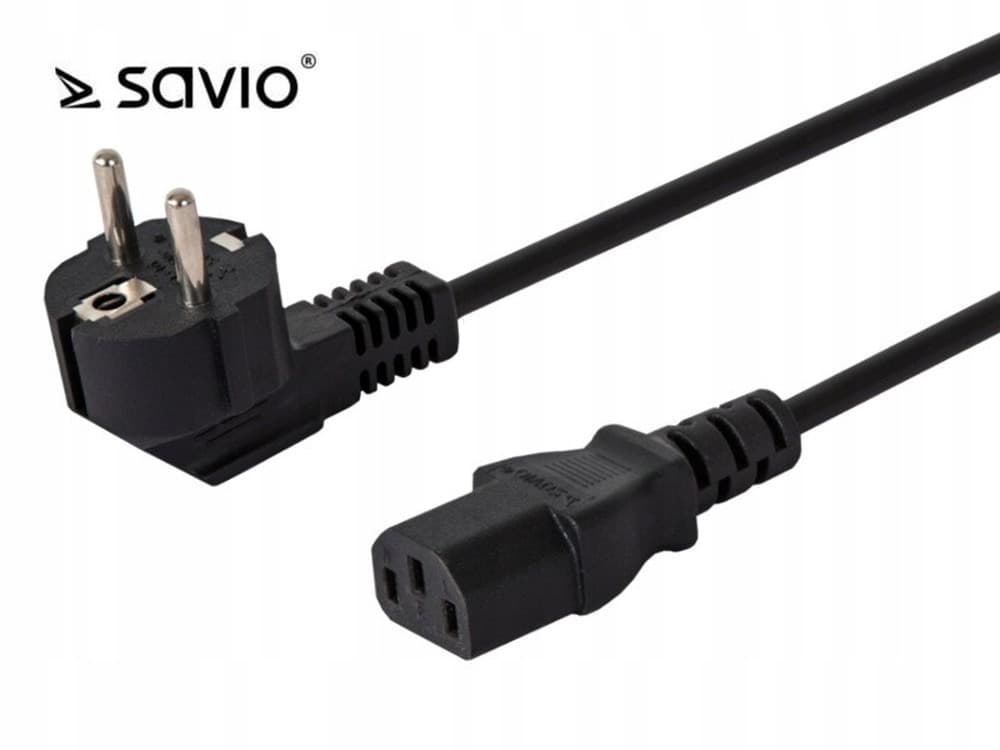 Kabel zasilający IEC320 C13 - Schuko 1,8 m czarny