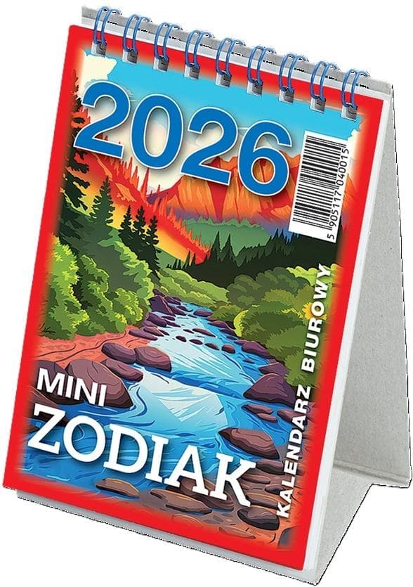 Kalendarz Mini Zodiak 2026 biurkowy układ tygodniowy