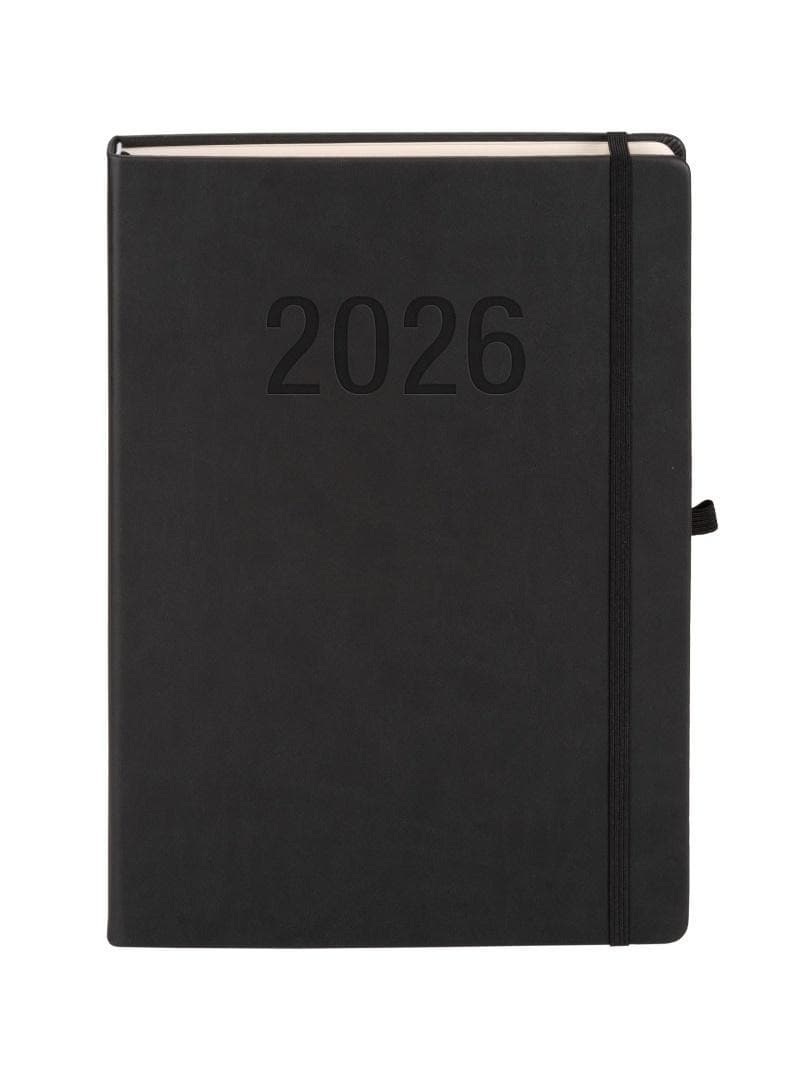Kalendarz 2026 Memofix A4 Niedzielny Czarny