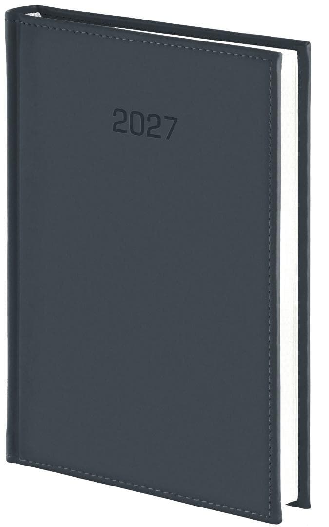 Kalendarz 2027 B6 dzienny na biurko 144x157 mm grafit