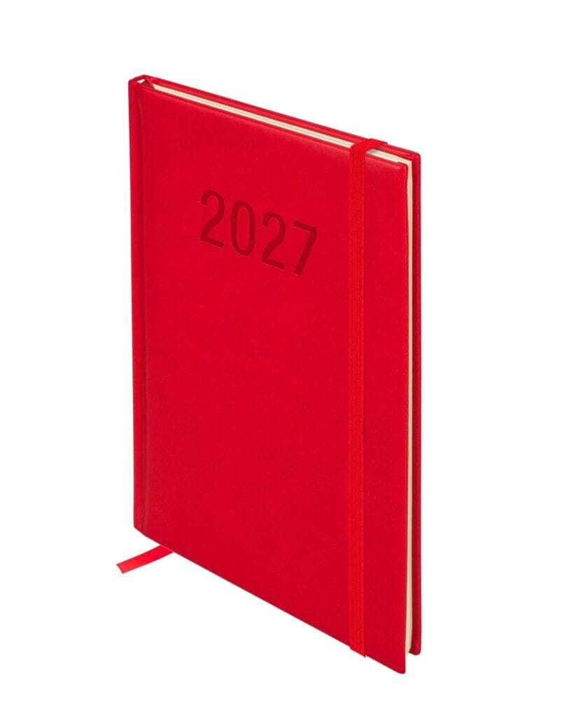 Kalendarz 2027 Colorfix-bis A5 TDW tydzień do wglądu czerwony