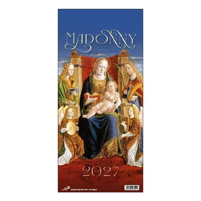 Kalendarz ścienny Madonny 2027 24-stronicowy wydanie świąteczne