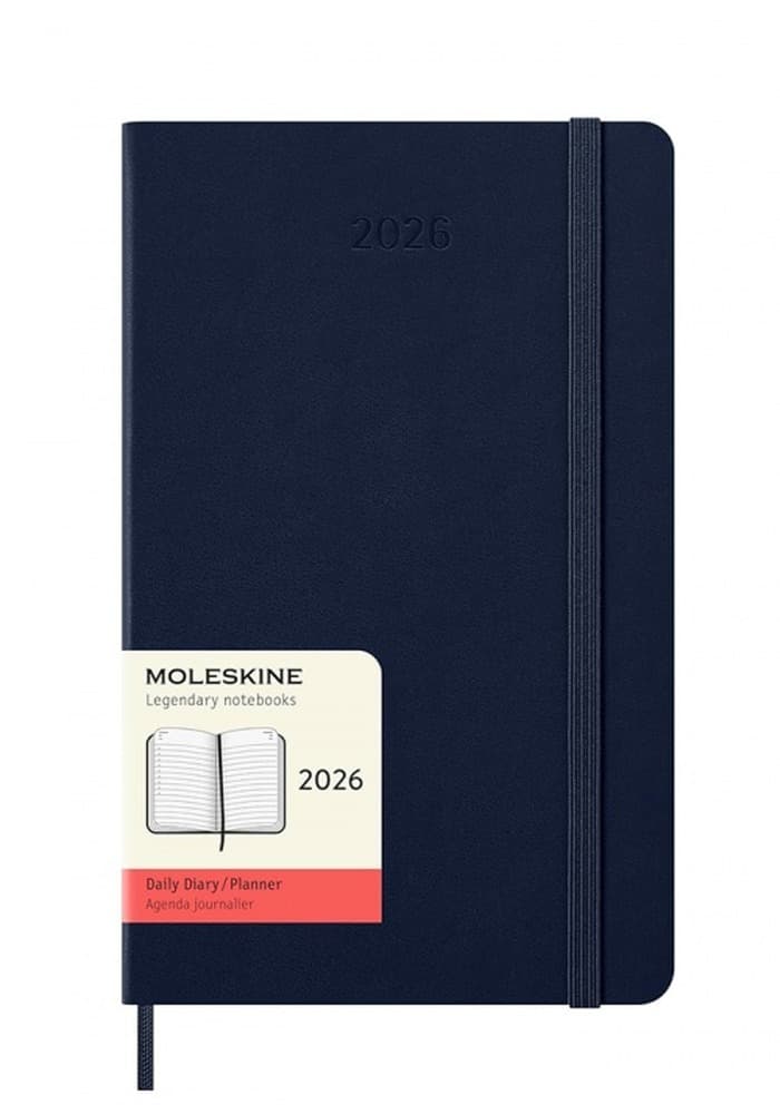 Kalendarz Moleskine 2026 L twarda oprawa dzienny Sapphire Blue 13x21cm