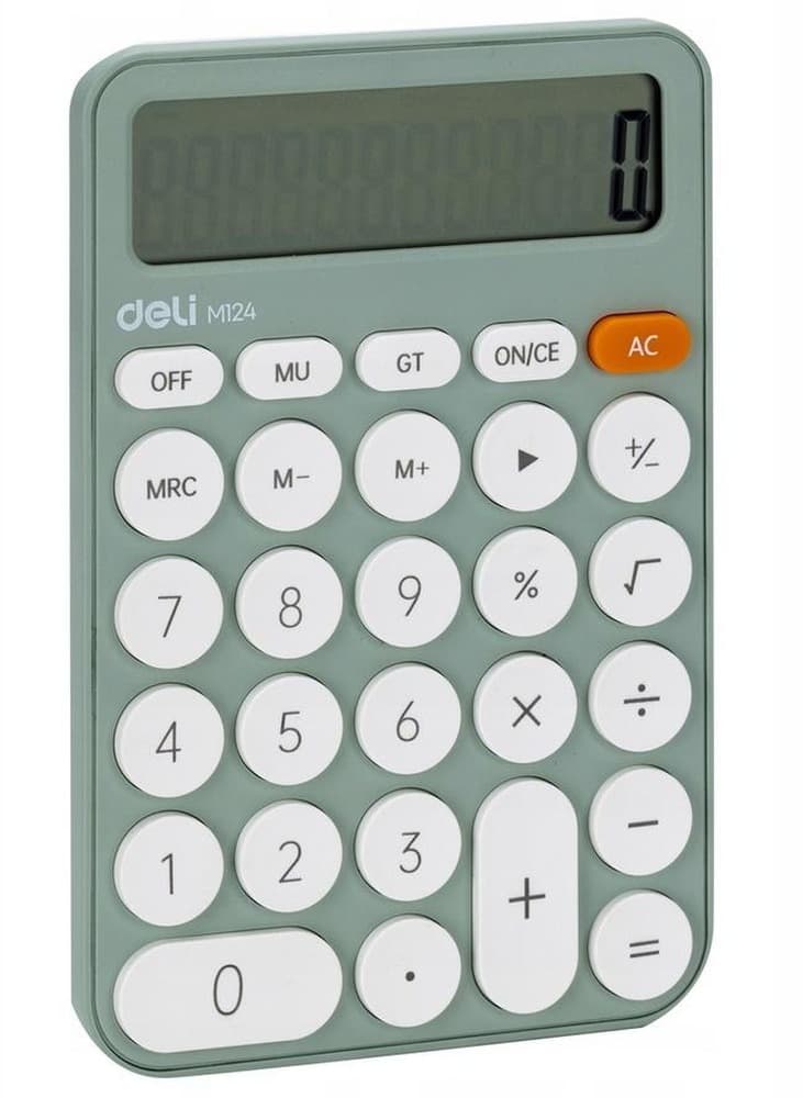 Kalkulator 12-pozycyjny Deli M124 zielony