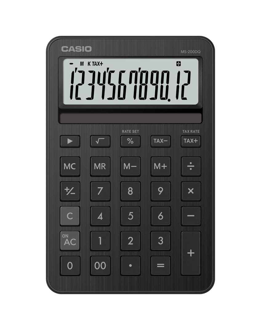 Kalkulator biurowy Casio MS-20YC-BK czarny 10-cyfrowy
