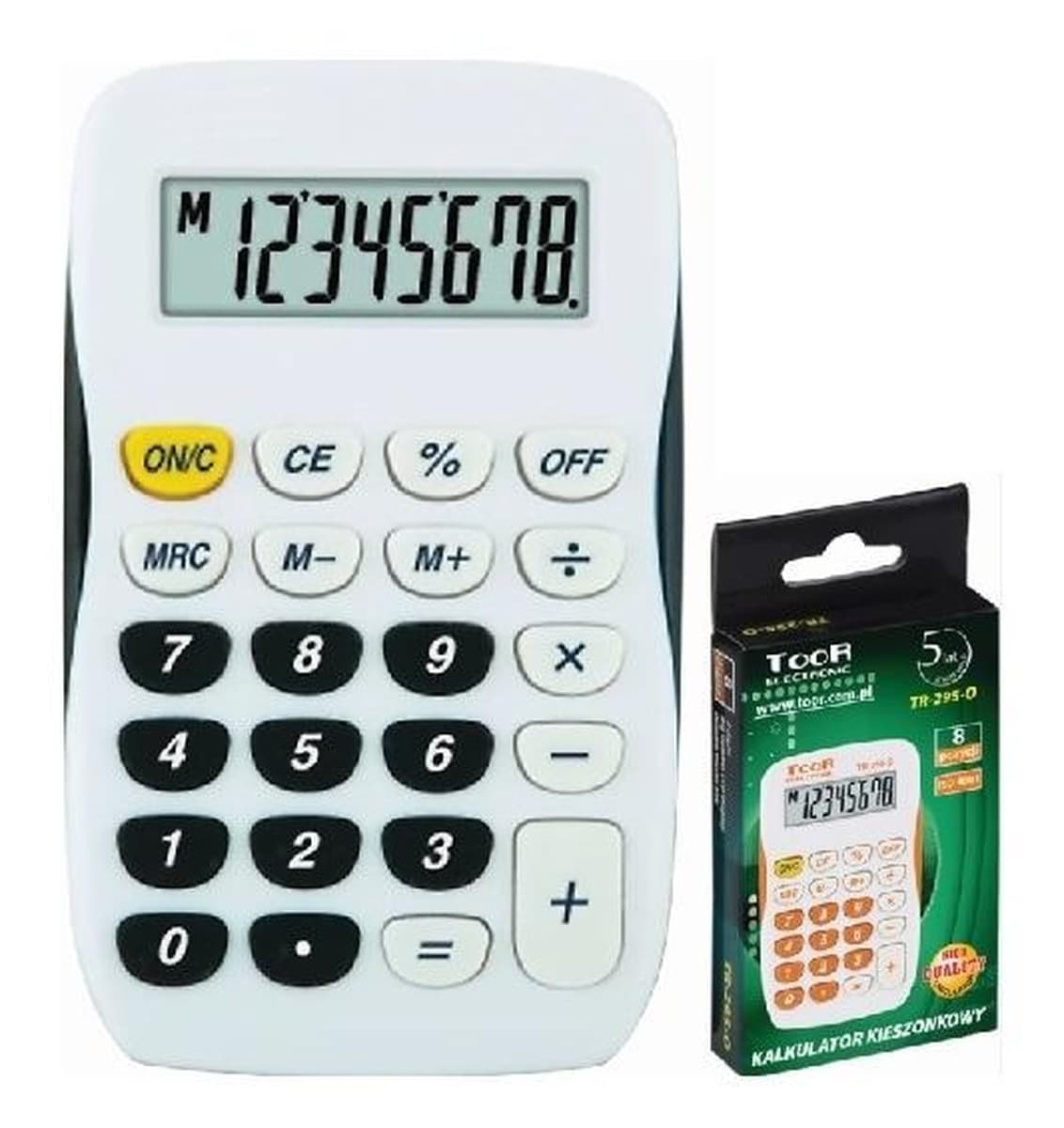 Kalkulator kieszonkowy Toor TR-295-K, 8-pozycyjny
