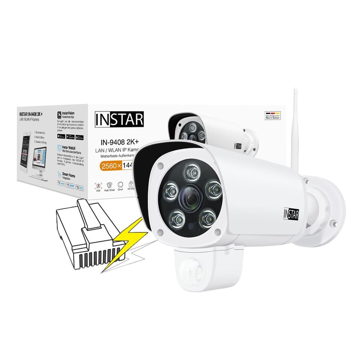 Kamera IP PoE INSTAR IN-9408 2K+ Biała