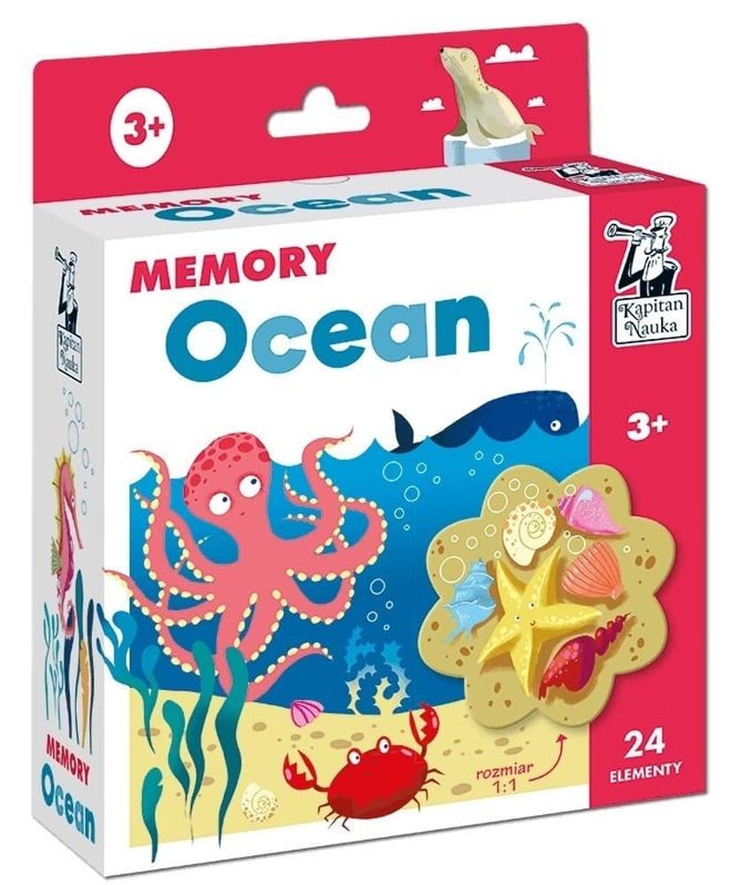 Kapitan Nauka Memory Ocean gra edukacyjna dla dzieci od 3 lat