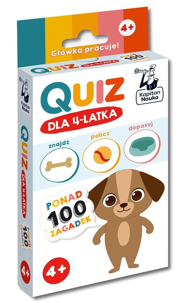 Quiz dla 4-latka. Kapitan Nauka. Quiz.