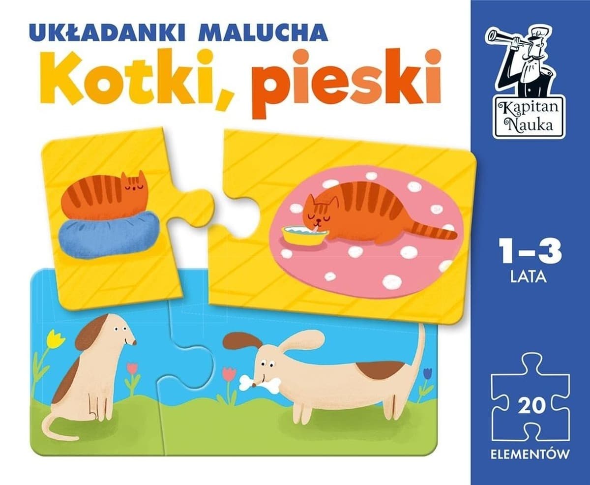 Kapitan Nauka Układanki Edgard PAP Kotki i Pieski