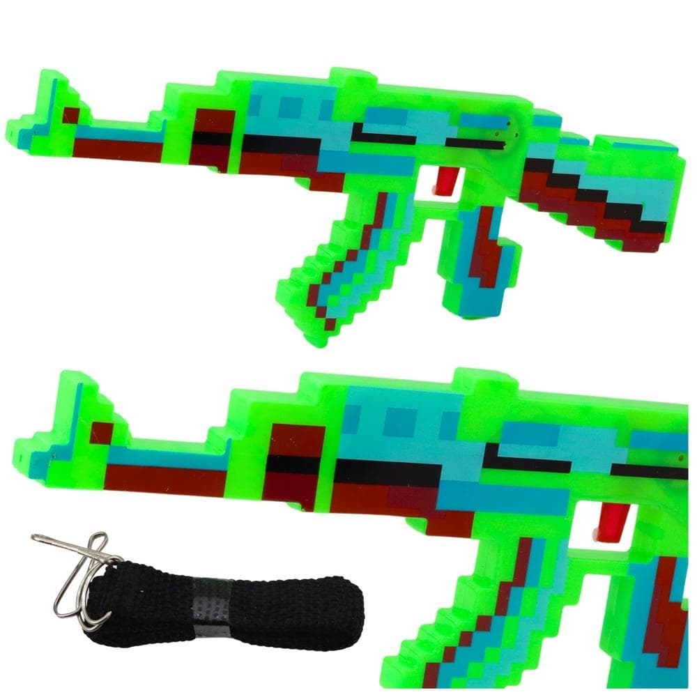 Karabin pikselowy z efektami świetlnymi i dźwiękowymi 39 cm