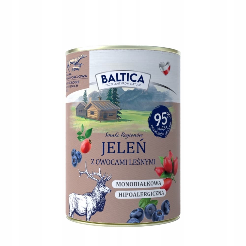 Karma dla psa Baltica Smaki Regionów Jeleń z Owocami Leśnymi 400 g