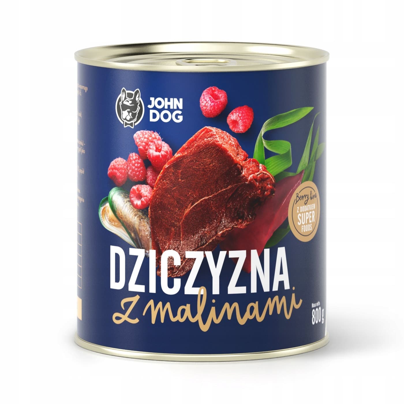 John Dog BERRY Adult karma dla psa dziczyzna z malinami 800 g
