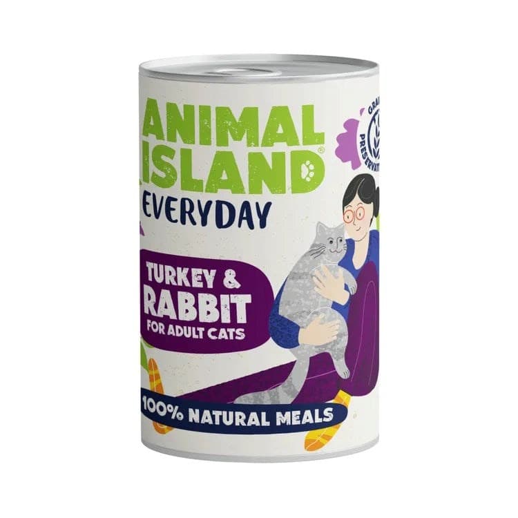 Karma mokra Animal Island dla kota z indykiem i królikiem 400g