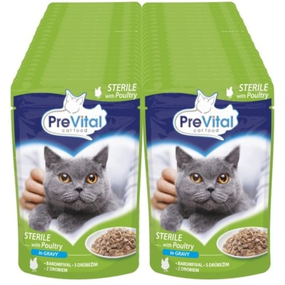 PreVital karma dla kotów sterylizowanych z łososiem w sosie 4x85g