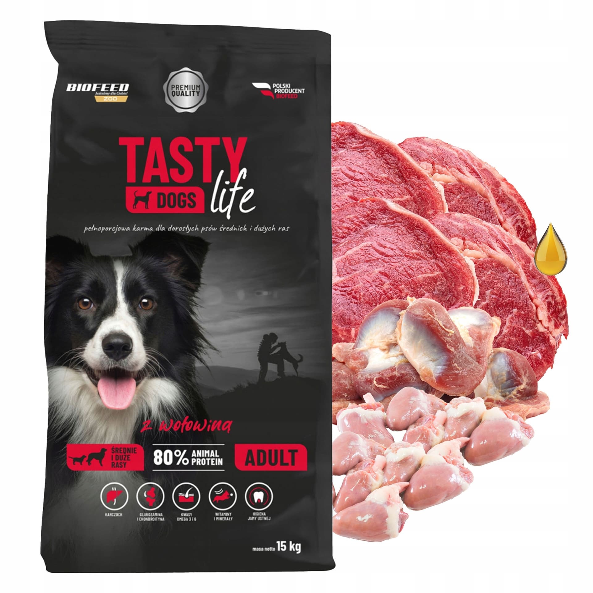 Biofeed Euphoria Adult Karma dla psa Średnich i Dużych Ras Wołowina 12 kg
