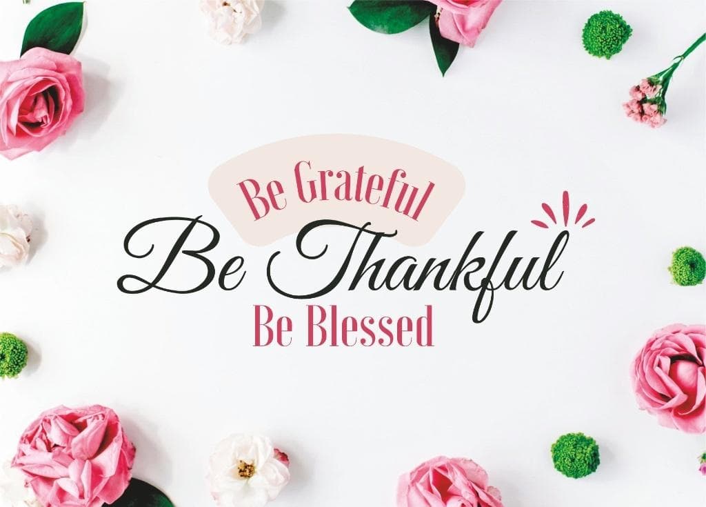 Kartka Okolicznościowa Be Grateful z Kopertą Format C6