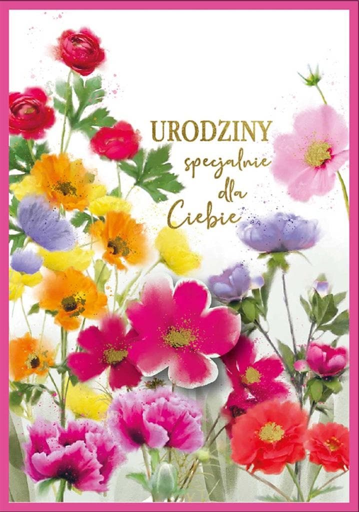 Kartka urodzinowa z wymiennymi cyframi Kukartka B6