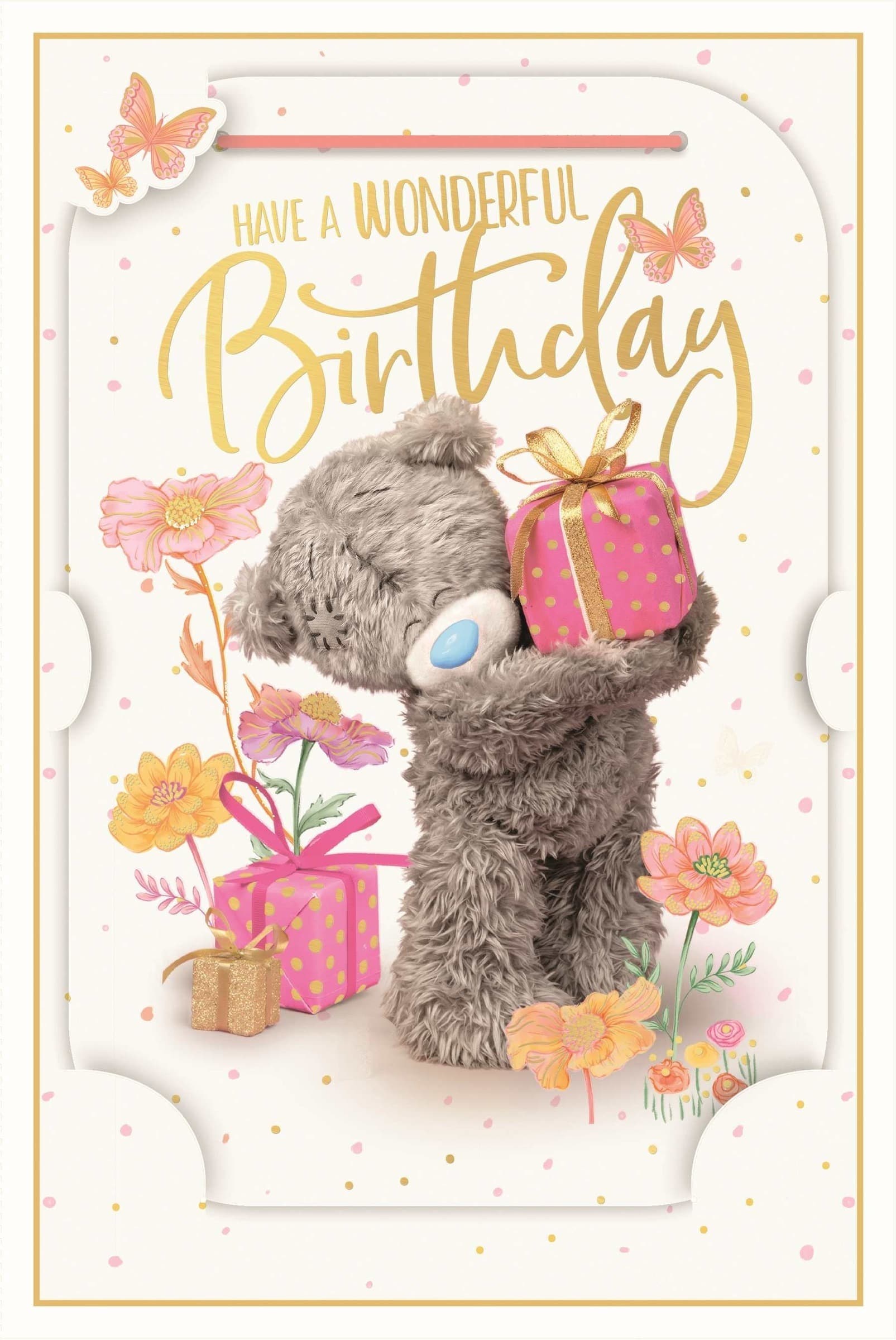 Karnet holograficzny 3D Have a Wonderful Birthday