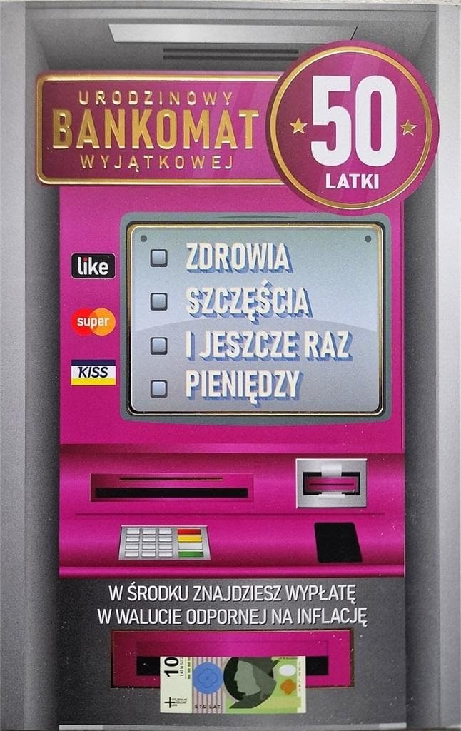 Karnet na Urodziny 50 lat dla kobiety