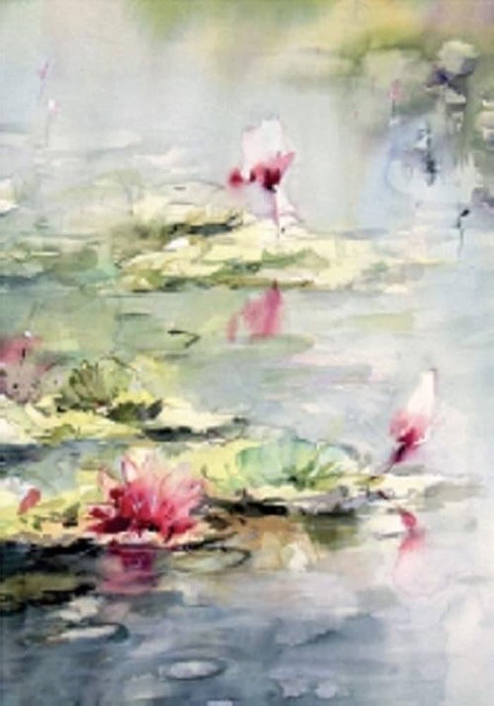Karnet okolicznościowy 12x18 cm z kopertą Lilia Wodna