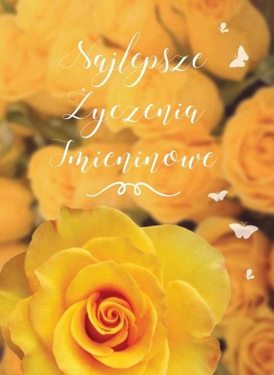 Karnet okolicznościowy Imieniny format B6 z życzeniami