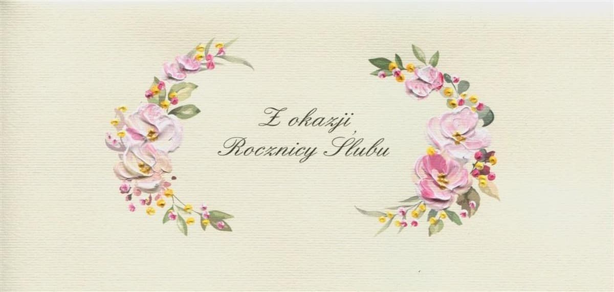 Karnet okolicznościowy Rocznica R03 Kwiaty format DL