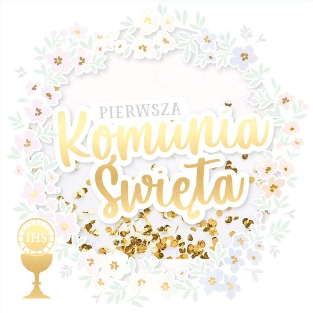 Kartka okolicznościowa na I Komunię Świętą z kopertą