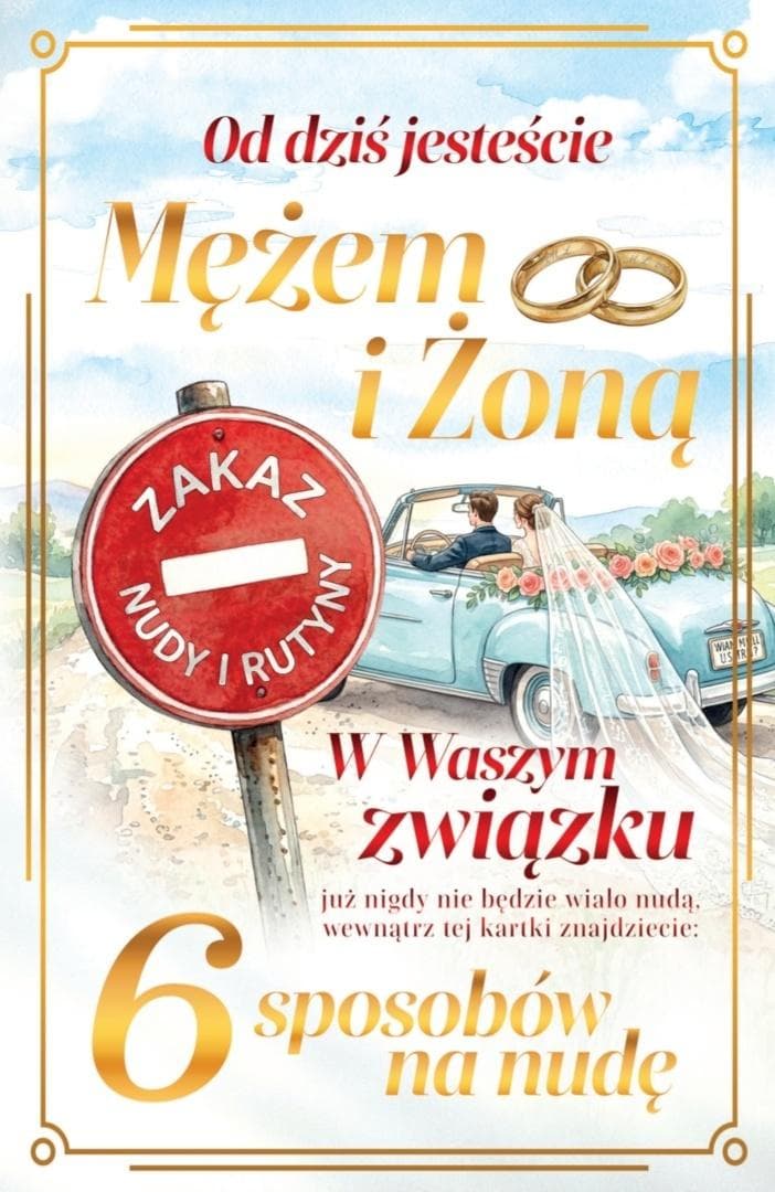 Karnet Ślub z kostką - grą erotyczną