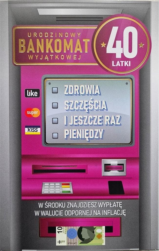 Karnet urodzinowy dla kobiety z nakładką na butelkę