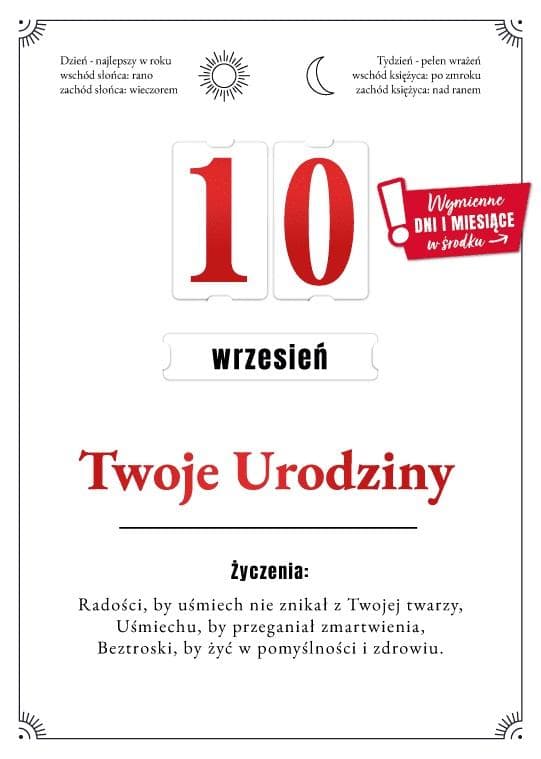 Karnet okolicznościowy Urodzinowy z wymiennymi cyframi i kopertą
