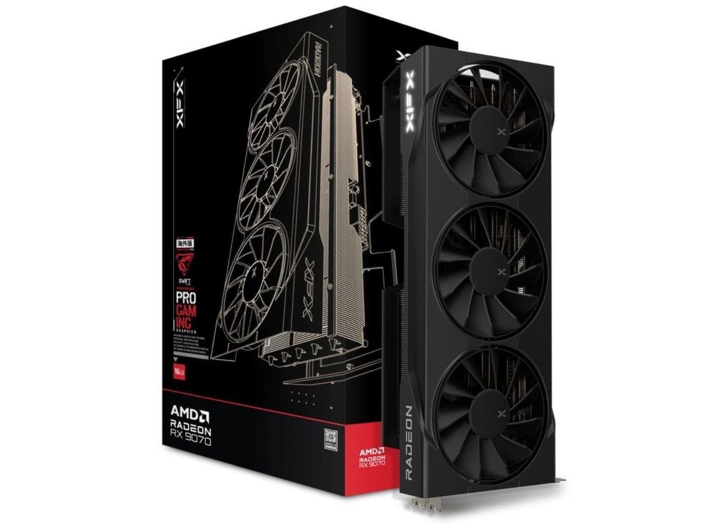 Karta graficzna XFX Radeon RX 9070 Swift 3-FAN Gaming Edition 16 GB GDDR6