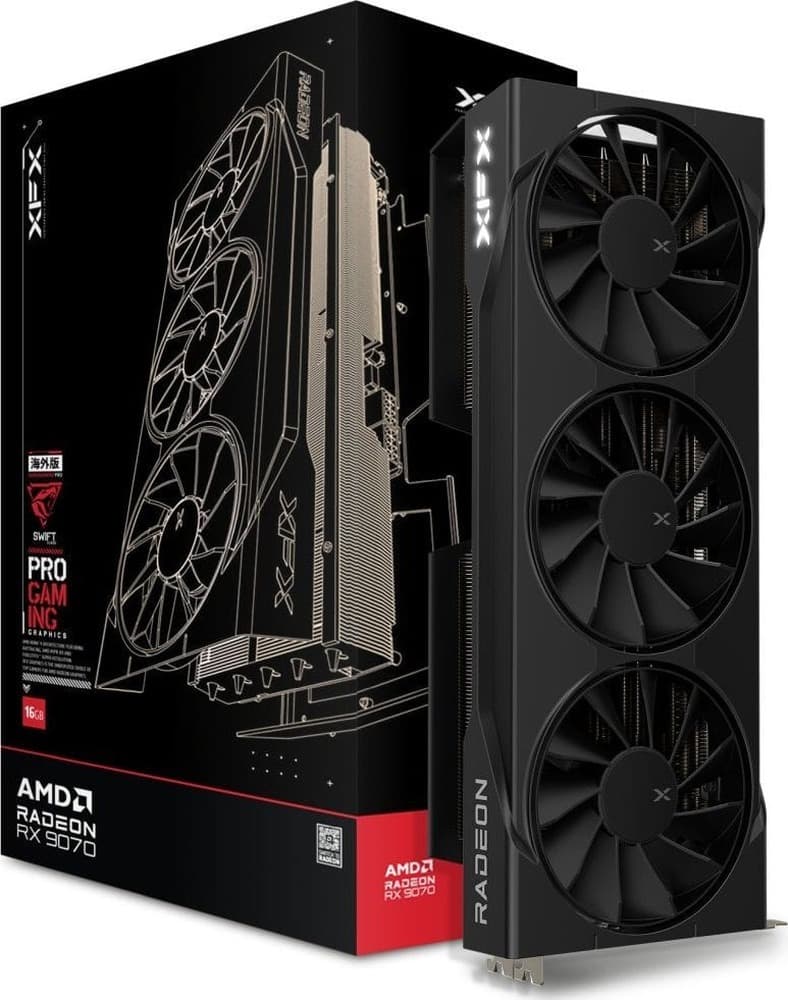 Karta graficzna XFX Radeon RX 9070 Swift 3-FAN Gaming Edition 16 GB GDDR6