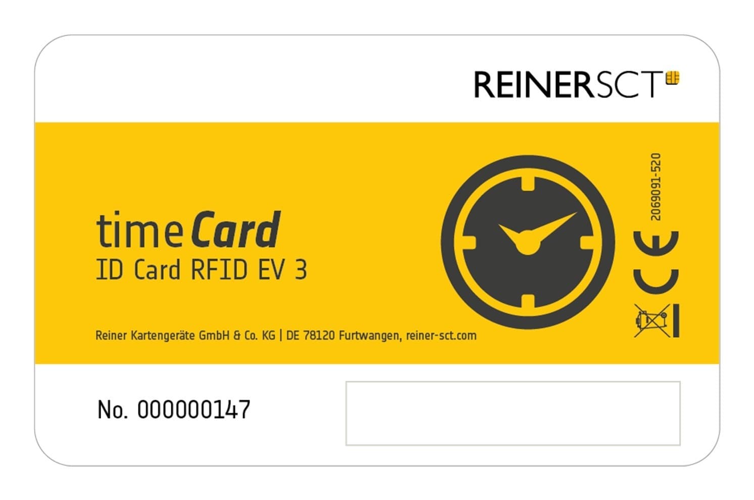 Karta RFID Reiner SCT timeCard Premium MIFARE DESFire EV3 Czarna