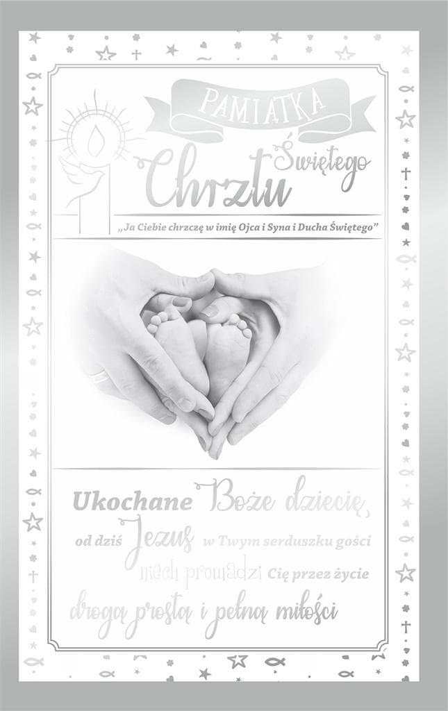 Kartka okolicznościowa Chrzest CH01 AbCard 211x140 mm