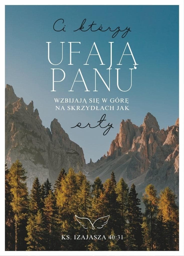 Kartka Okolicznościowa Ci, Którzy Ufają - Góry z Kopertą