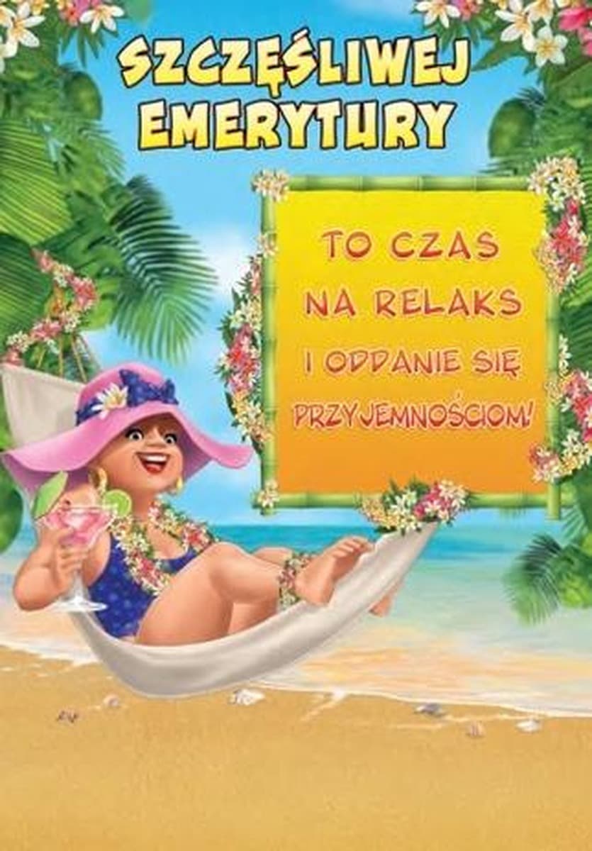 Kartka okolicznościowa na emeryturę z kopertą