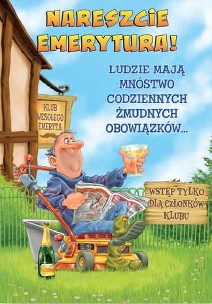 Kartka okolicznościowa na emeryturę z życzeniami