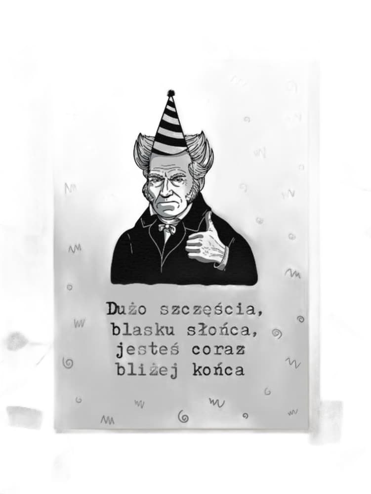 Kartka okolicznościowa Schopenhauer z kopertą