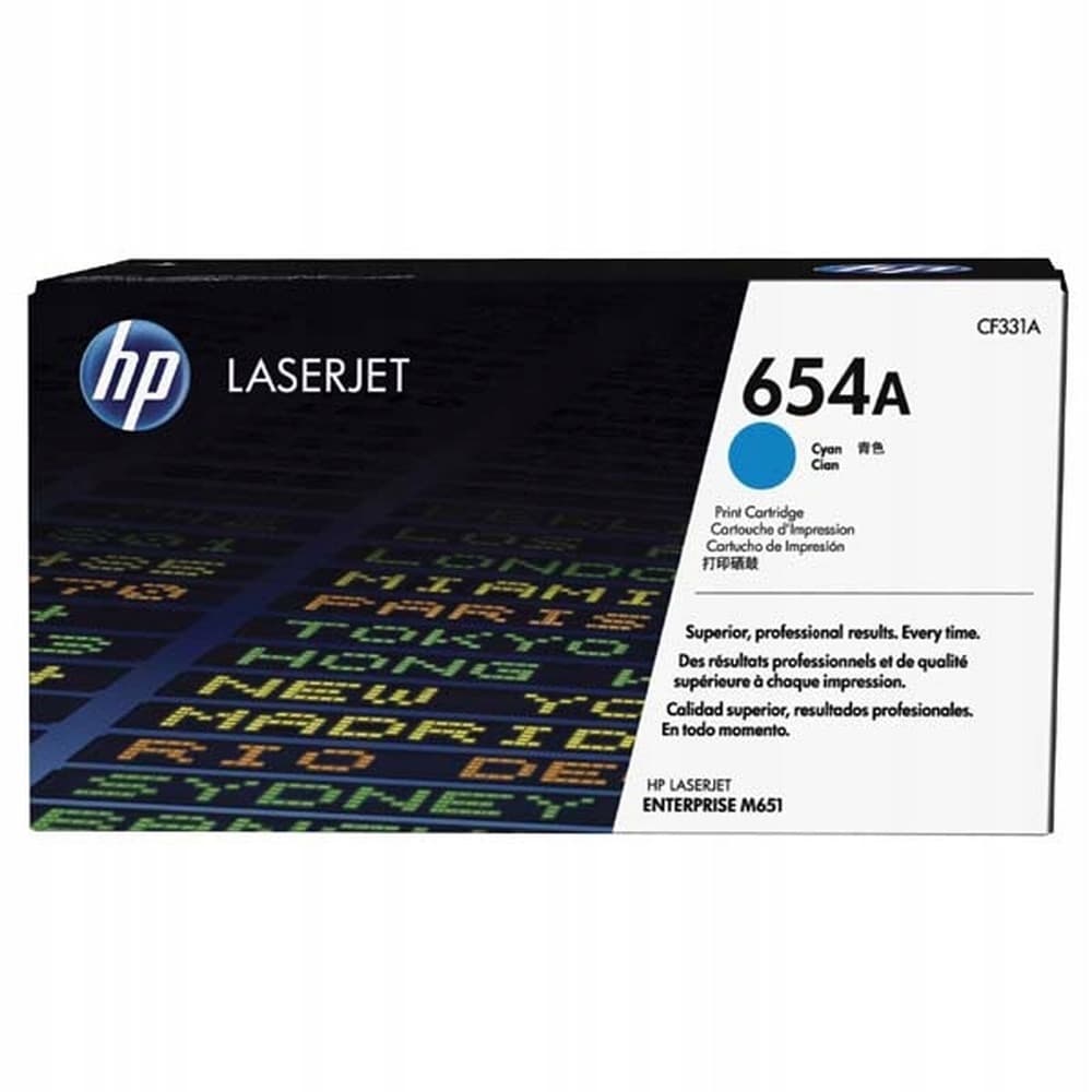 Kartridż z niebieskim tonerem HP 654A (CF331A)