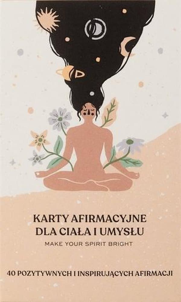 Karty afirmacyjne dla ciała i umysłu z pięknymi ilustracjami