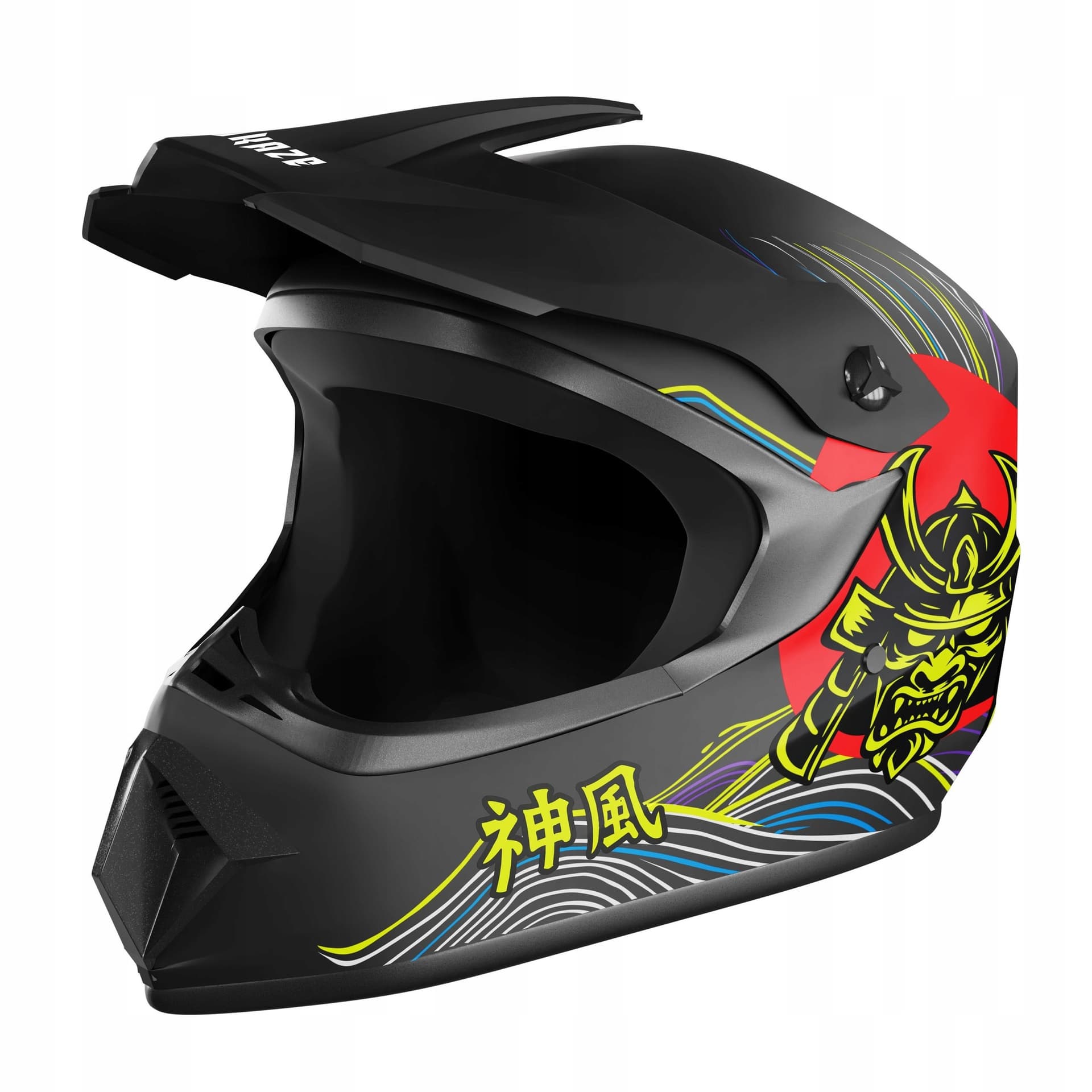 Kask motocyklowy pełny Kamikaze Tokyo Drift AKC207, rozmiar M