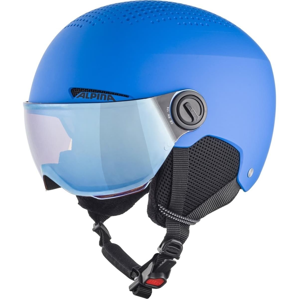 Kask narciarski Alpina Zupo Visor Q-Lite niebieski mat rozmiar 54-58 cm