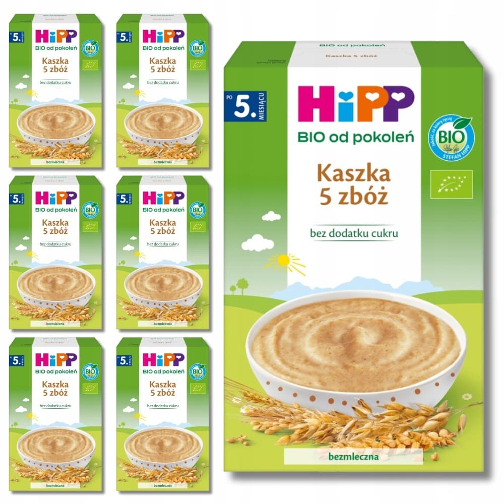 HiPP Kaszka 5 zbóż BIO, po 5. m-cu, 200g
