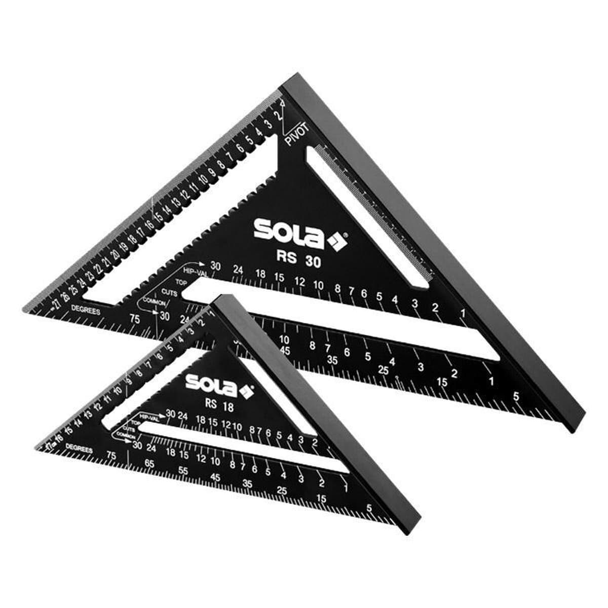 Kątownik RS 30 anodowane aluminium 30 cm z podziałką metryczną